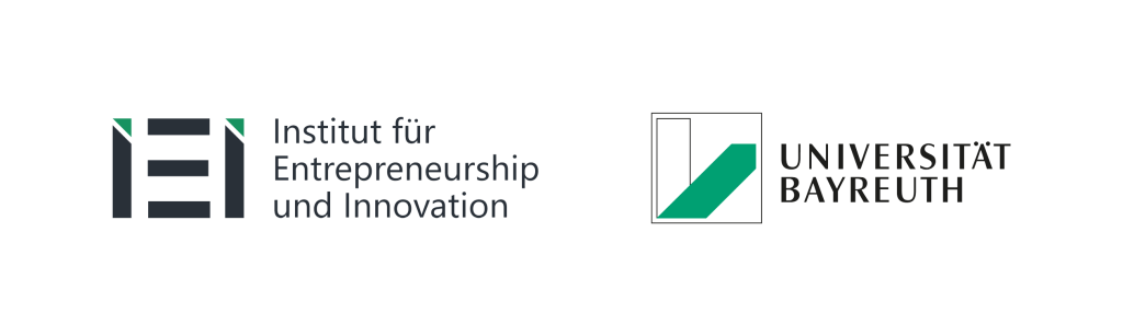 Logos der Universität Bayreuth und des Instituts für Entrepreneurship und Innovation